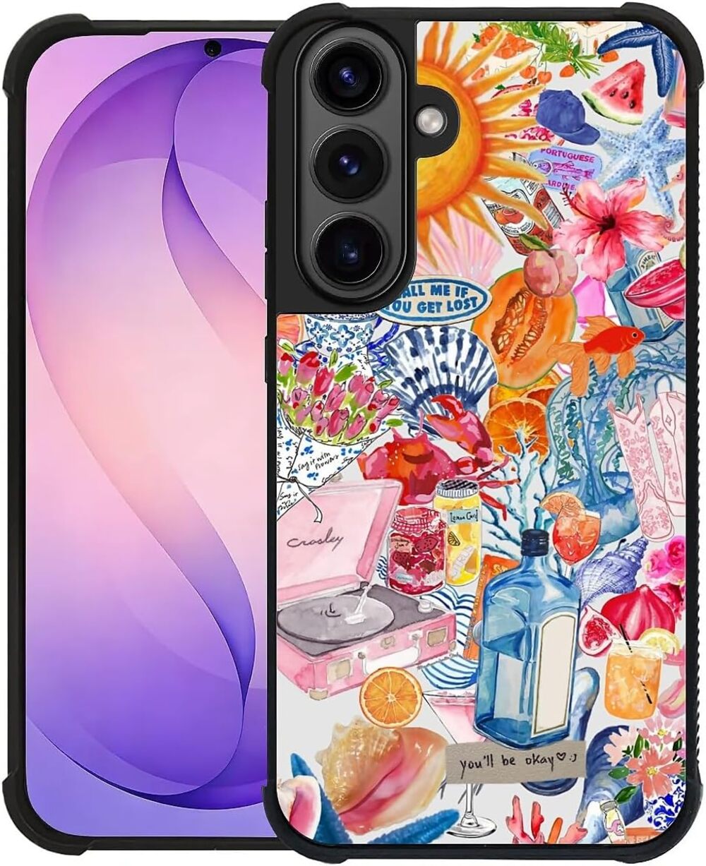 MQJCYB Samsung Galaxy S26 Plus Case Coastal Fruity Summer Collage Shockproof